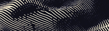 Intersecting diagonal lines create a halftone textured pattern on a grunge backgroundの素材