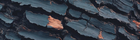 Deep grooves and rugged texture of tree bark with halftone effect in a grunge styleの素材