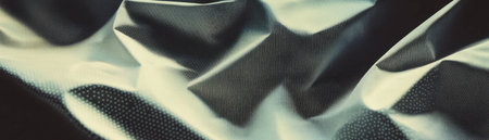 Halftone texture of crumpled paper surface showcasing grunge and distortion effectsの素材