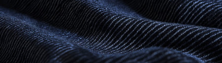 Macro view of textured denim fabric showcasing diagonal weaving patternsの素材