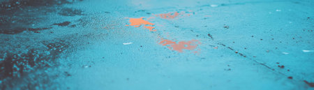 Grungy cement surface with dirt stains and rough texture on a bright background canvasの素材