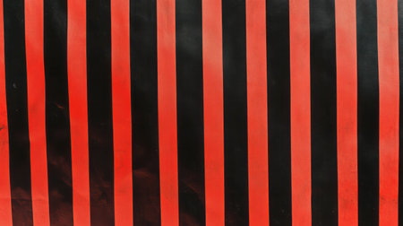 Striped abstract background with vibrant red and black patterns for modern designの素材
