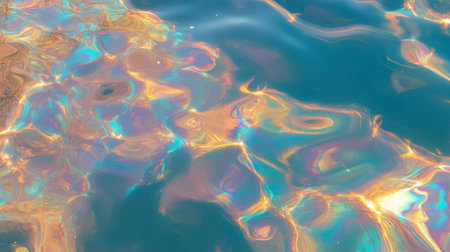 Abstract iridescent liquid texture background for creative designの素材