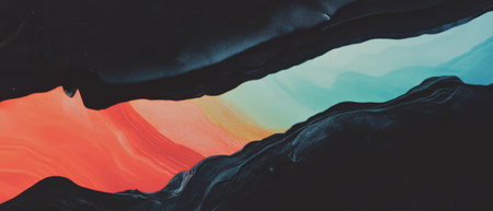 Ink gradients showcase smooth transitions between vibrant colors and deeper shadesの素材