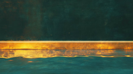 Luxurious wall design with glossy gold molding and smooth texture for elegant interior decorの素材