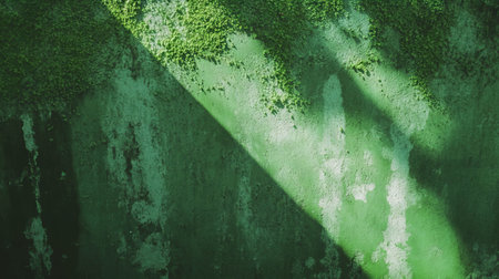 Mossy green wall texture with soft organic patterns for natural designの素材