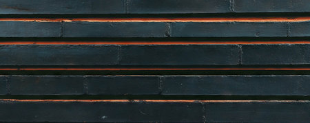 Textured horizontal thick stripes with rough brick pattern for artistic design and decorの素材