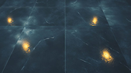 Glossy slate effect ceramic wall texture with subtle light reflectionsの素材