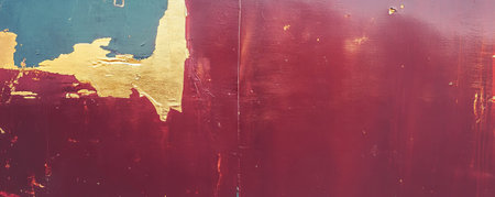 Abstract textured wall with burgundy, grey, and gold accents for artistic backgroundsの素材