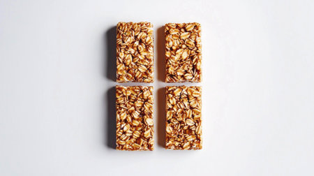 Delicious granola bars for healthy snacking and food blog inspirationの素材
