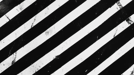 Abstract grunge texture with black and white diagonal striped pattern for creative designの素材