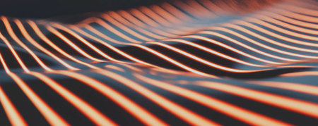 Abstract diagonal grainy stripes with bright light reflections for modern designの素材