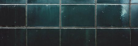 Textured black wall with grunge effect highlighting brick patterns and markingsの素材