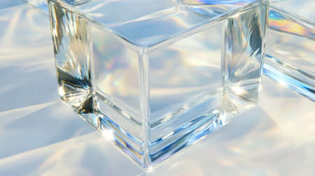 Mesmerizing texture of smooth glass with light reflectionsの素材