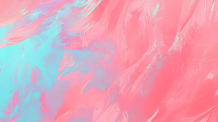 Vivid grunge coral and turquoise abstract overlay texture for creative designの素材