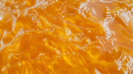 Vibrant sea buckthorn jam texture capturing dynamic color energyの素材
