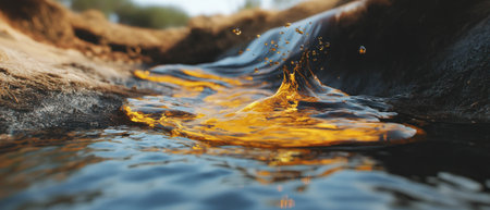 Flowing liquid gold texture overlay for design projects and artistic applicationsの素材