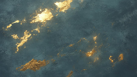 Gold accents on concrete texture for elegant design and background useの素材