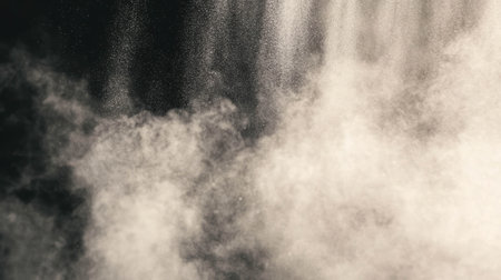 Ethereal dust and pigment in motion creating grunge effectの素材