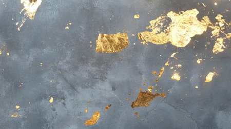 Luxurious concrete texture with gold infused fibers for elegant design projectsの素材