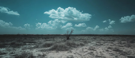 Empty landscapes evoke memories of distant past and forgotten storiesの素材