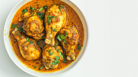 Delicious chicken curry top view for culinary inspiration and recipe designの素材