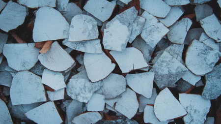 Birch and grey marble mosaic tile texture composition for interior design and home decorの素材