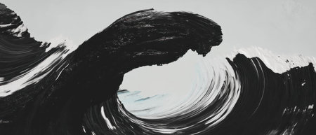 Dynamic brush strokes create a striking overlay texture for artistic projectsの素材