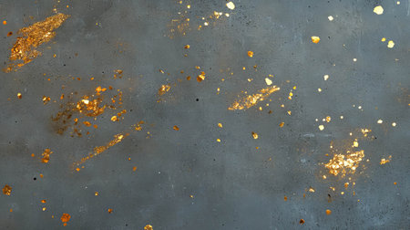 Elegant concrete texture with gold flakes for luxurious interior designの素材