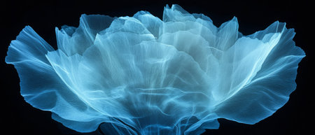 X-ray view revealing detailed structure of carnation petals with ruffled edgesの素材