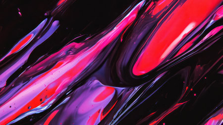 Abstract chaotic pattern of smudged ink and streaks in vivid colors for artistic backgroundsの素材