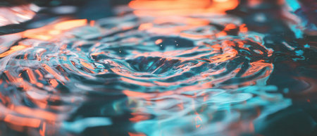 Abstract soundwave representation with colorful ripple effects in a dynamic backgroundの素材