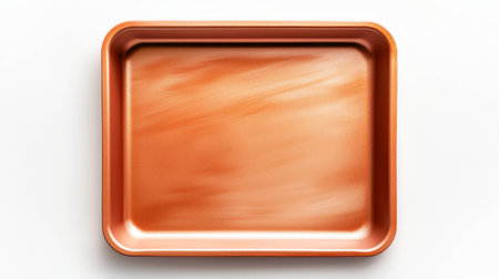 Realistic empty rectangular melamine tray for kitchen or catering useの素材