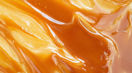 Rich textured close-up of teriyaki sauce and glaze for culinary designの素材