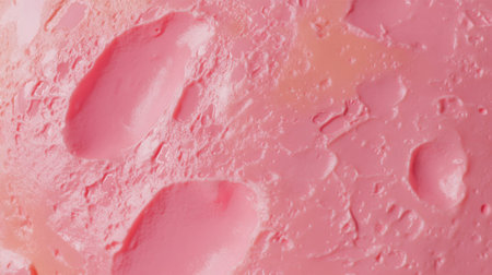 Abstract peach texture with chaotic craters inspired by moon surfaceの素材