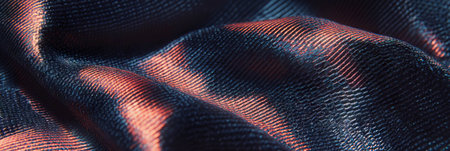 Exploring the blend of ribbed nylon and polished obsidian with textured copper accentsの素材