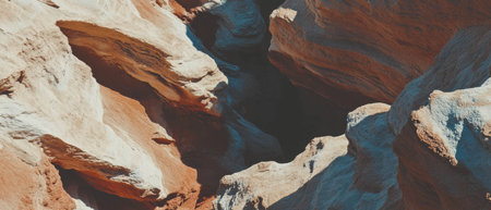 Eroded hoodoos create a unique desert landscape with sculpted rock formationsの素材