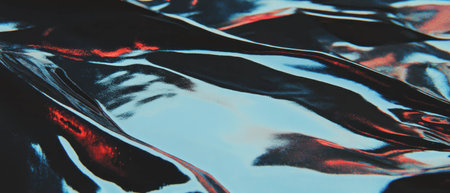 Subtle metallic sheen overlay texture with smooth undulating patterns in rich colorsの素材