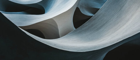 Cinematic pattern of layered paper textures creating a unique visual composition