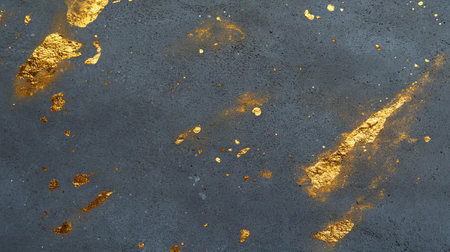 Elegant concrete texture with gold accents for luxurious designの素材