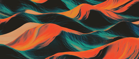 Cinematic texture of gentle color waves creates a mesmerizing seamless patternの写真素材