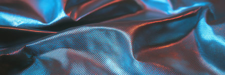 Shiny titanium and breathable nylon texture showcasing vibrant colors and unique featuresの素材