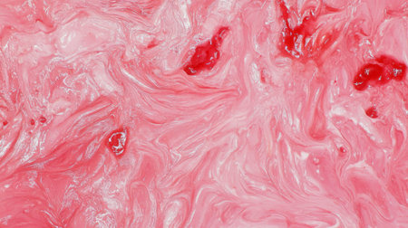 Vivid texture of salmonberry jam with tartness in abstract chaosの素材