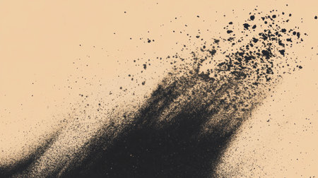 Abstract beige and black grunge texture with dynamic contrast overlayの素材