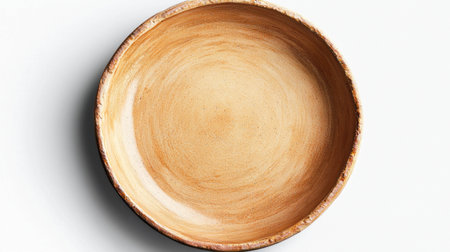 Realistic empty round clay plate for tableware and kitchen designの素材