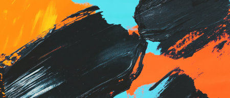 Dynamic brush strokes overlay texture for artistic backgrounds and designsの素材