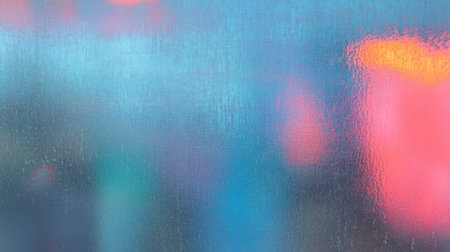 Abstract rainy window texture with colorful blur for creative designの素材