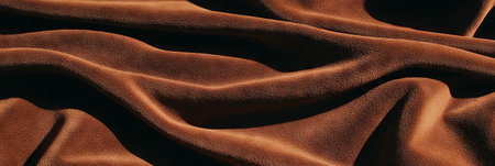 Rich brown suede texture with visible grain and deep shadows in even lighting environmentの素材