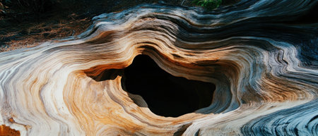 Abstract patterns created by nature in weathered driftwood unveil intricate designsの素材