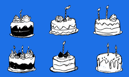 Hand-Drawn Cakes Collection for Celebrations
